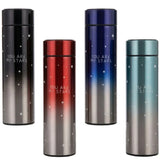 LED Temperature Display Water Bottle Stars Design  | Smart Stainless Steel Vacuum 500ml Flask | Random Color view 1