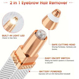 2-in-1 Flawless Facial Hair Remover & Eyebrow Trimmer | USB Rechargeable, Painless & Portable | White view 5