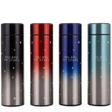 LED Temperature Display Water Bottle Stars Design  | Smart Stainless Steel Vacuum 500ml Flask | Random Color view 2