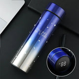 LED Temperature Display Water Bottle Stars Design  | Smart Stainless Steel Vacuum 500ml Flask | Random Color view 4