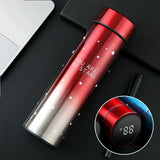 LED Temperature Display Water Bottle Stars Design  | Smart Stainless Steel Vacuum 500ml Flask | Random Color view 3
