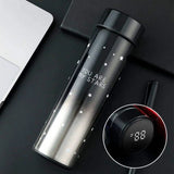 LED Temperature Display Water Bottle Stars Design  | Smart Stainless Steel Vacuum 500ml Flask | Random Color view 6