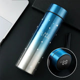 LED Temperature Display Water Bottle Stars Design  | Smart Stainless Steel Vacuum 500ml Flask | Random Color view 5