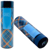 LED Temperature Display Water Bottle | Checkered Design  | Smart Stainless Steel Vacuum 500ml Flask | Random Color view 4