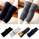 Unisex Wool Knee Warmers Pair |  Warm Elastic Fit, Plain design | Winter Wear for Men & Women | Random Colors view 1