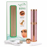2-in-1 Flawless Facial Hair Remover & Eyebrow Trimmer | USB Rechargeable, Painless & Portable | Pink  Color view 2