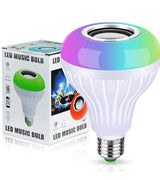 2-in-1 Smart LED Bulb with Bluetooth Speaker | RGB Color Light + Remote Control view 3