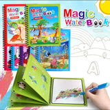 Magic Coloring Book with Water Pen | Reusable & Mess-Free Fun for Kids | Dinosaur & Cartoon Designs view 1