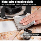 10 Dish Washing Cleaning Cloth | Metal Wire Dish Cleaning Cloth | Durable, Scratch-Free Scrubbing for Kitchen Surfaces view 2