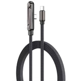 USB-C Fast Charging Cable with Foldable Phone Stand | 2-in-1 Braided Data Cable for iPhone, Samsung & Type-C Devices | 240W view 2