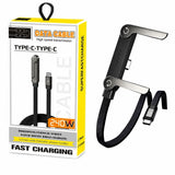 USB-C Fast Charging Cable with Foldable Phone Stand | 2-in-1 Braided Data Cable for iPhone, Samsung & Type-C Devices | 240W view 1