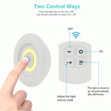 Pack of 3 LED Remote Control Tap Lights  | Self-Adhesive Cabinet, Wardrobe & Kitchen Lights view 4