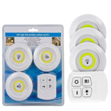 Pack of 3 LED Remote Control Tap Lights  | Self-Adhesive Cabinet, Wardrobe & Kitchen Lights view 1