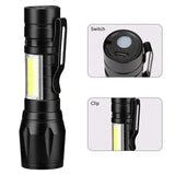 Metal COB Flashlight Torch  | Mini Rechargeable LED Work Light & Waterproof Emergency Penlight view 5