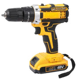 Cordless Drill Machine Kit with 2  Batteries  & 26 Accessories | Portable Rechargeable Impact Drill Set view 3