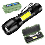 Metal COB Flashlight Torch  | Mini Rechargeable LED Work Light & Waterproof Emergency Penlight view 4