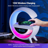 BT-3401 LED Wireless Charging Speaker & Atmosphere Lamp | RGB Night Light | Bluetooth Speaker | Fast Wireless Charger view 2
