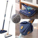 360° Twist Rotatable Triangle Mop with Long Handle Auto Squeeze Design for Floor, Wall, and Ceiling Cleaning view 2