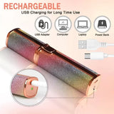 Flawless 2-in-1 Eyebrow Trimmer | Rechargeable Hair Remover with USB Charging Cable & Cleaning Brush view 3
