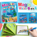 Magic Coloring Book with Water Pen | Reusable & Mess-Free Fun for Kids | Dinosaur & Cartoon Designs view 5