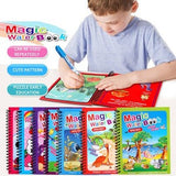 Magic Coloring Book with Water Pen | Reusable & Mess-Free Fun for Kids | Dinosaur & Cartoon Designs view 3