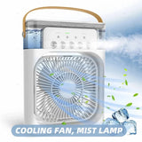 10-Inch Large Portable Air Conditioner Fan | USB Electric Fan with LED Night Light, Mist & Humidifier Function | Random Color view 6