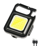 Portable Keychain Light | 500 Lumens Mini COB LED Flashlight with Foldable Handle & USB Rechargeable view 4