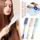 Self-Cleaning Hair Brush & Telescopic Comb | Detangling Brush with One-Pull Cleaning Mechanism | Random Color view 5