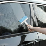 2-in-1 Foam Window Wiper & Glass Cleaner | Rubber Squeegee with Foam Sponge | Car Windshield, Mirror & Kitchen Glass Cleaning Brush view 5