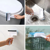 2-in-1 Foam Window Wiper & Glass Cleaner | Rubber Squeegee with Foam Sponge | Car Windshield, Mirror & Kitchen Glass Cleaning Brush view 4