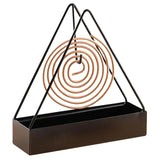 Triangle-Shaped Iron Mosquito Coil Holder | Creative Hanging & Standing Incense Burner | Durable Metal Design | Black | Pack of 1 view 3