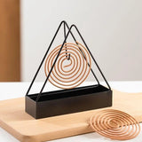 Triangle-Shaped Iron Mosquito Coil Holder | Creative Hanging & Standing Incense Burner | Durable Metal Design | Black | Pack of 1 view 5