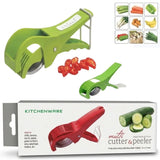 5 Blade Vegetable & Fruit Cutter and Slicer | Multipurpose Vegetable Chopper & Fruit Slicer |  Kitchen Cutter with 5 Stainless Steel Blades | Multiple Colors view 1