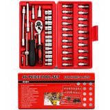46-Piece Socket Wrench Set  | Complete Ratchet Socket & Screwdriver Bit Tool Kit | Chrome Vanadium Steel Repair Tool Set with Storage Case view 1