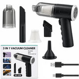 3-in-1 Portable Vacuum Cleaner, Duster & Air Blower | Wireless Handheld Cleaning for Car & Home view 1