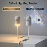 2-in-1 USB Galaxy Star Projector Night Light | 6 Projection Lenses | Adjustable Brightness Starry Sky & Night Lamp view 3