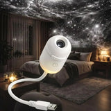 2-in-1 USB Galaxy Star Projector Night Light | 6 Projection Lenses | Adjustable Brightness Starry Sky & Night Lamp view 6