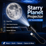 USB Moon & Earth Projection Atmosphere Light | 3 Interchangeable Lenses | Flexible Gooseneck  Projector Lamp view 2