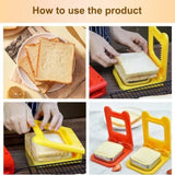 2-in-1 Sandwich Cutter & Sealer | Kids Bread Cutter, Decruster & Uncrustable Sandwich Maker | Random Color view 3