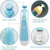 Premium 6-in-1 Electric Baby Nail Trimmer Set | Safe Infant Nail Filer & Manicure Pedicure Kit with LED Light & Storage Case | Cell Operated | Random Color view 5