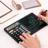 Functional Calculator with LCD Writing Tablet | Model DS-837X | 2-in-1 Digital Calculator & Reusable Notepad | Solar & Battery Powered | Stylus Pen view 3