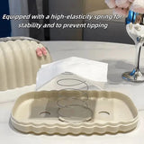 Shell Shape Tissue Box Holder | Elegant Wave Pattern Tissue Dispenser | Decorative Napkin Holder for Home & Office view 5