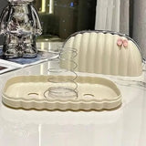 Shell Shape Tissue Box Holder | Elegant Wave Pattern Tissue Dispenser | Decorative Napkin Holder for Home & Office view 3