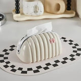 Shell Shape Tissue Box Holder | Elegant Wave Pattern Tissue Dispenser | Decorative Napkin Holder for Home & Office view 6