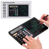 Functional Calculator with LCD Writing Tablet | Model DS-837X | 2-in-1 Digital Calculator & Reusable Notepad | Solar & Battery Powered | Stylus Pen view 1