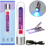 UV Currency Checker Rechargeable Light |  K-206 365nm | Portable UV Torch for Banknote Security Features, Fluorescent Detection & Inspection view 1