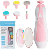 Premium 6-in-1 Electric Baby Nail Trimmer Set | Safe Infant Nail Filer & Manicure Pedicure Kit with LED Light & Storage Case | Cell Operated | Random Color view 1